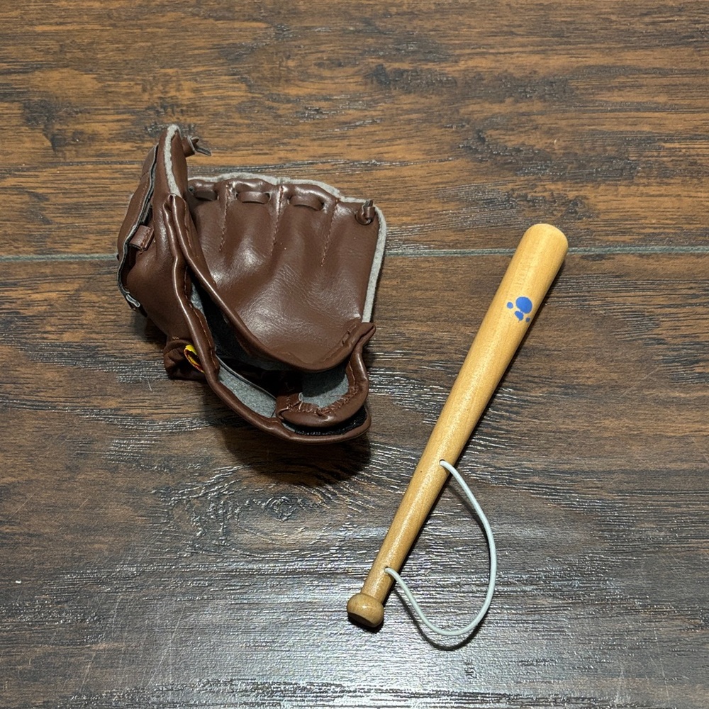 Build A Bear Baseball Glove and Bat Set